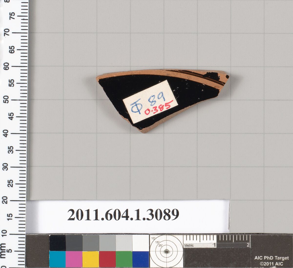 Terracotta fragment of a kylix (drinking cup), Terracotta, Greek, Attic
