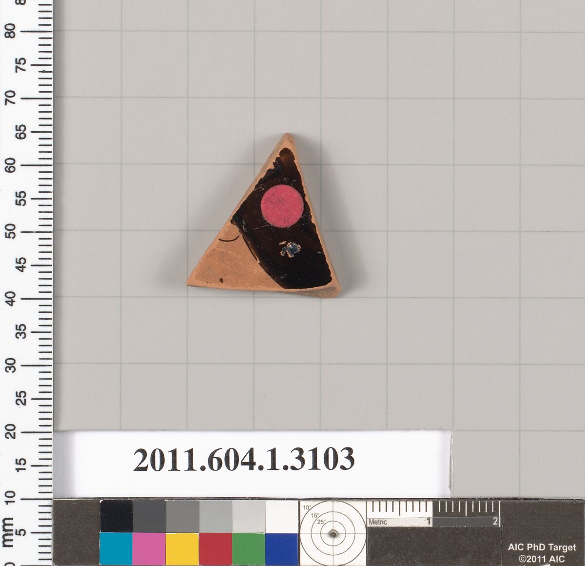Terracotta fragment of a kylix (drinking cup), Terracotta, Greek, Attic