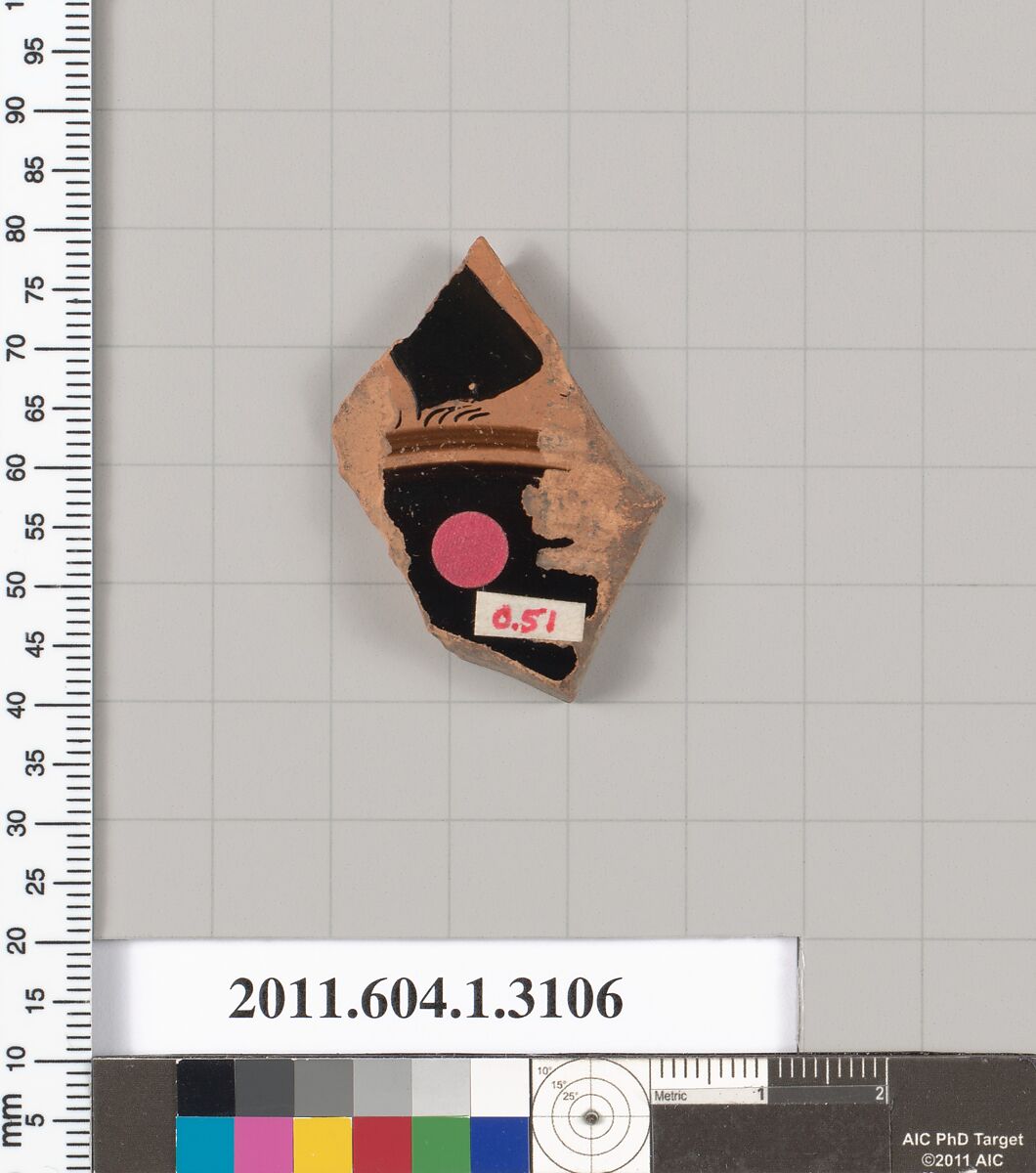 Terracotta fragment of a kylix (drinking cup), Terracotta, Greek, Attic