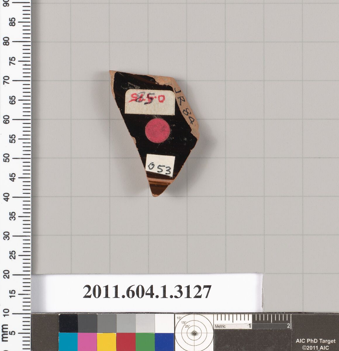 Terracotta fragment of a kylix (drinking cup), Terracotta, Greek, Attic
