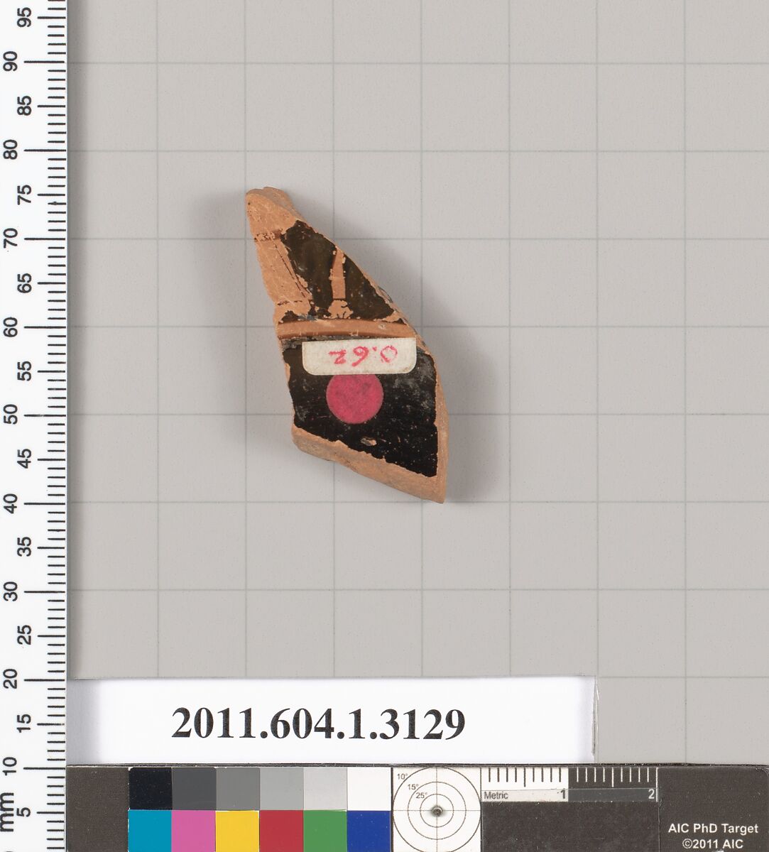 Terracotta fragment of a kylix (drinking cup), Terracotta, Greek, Attic