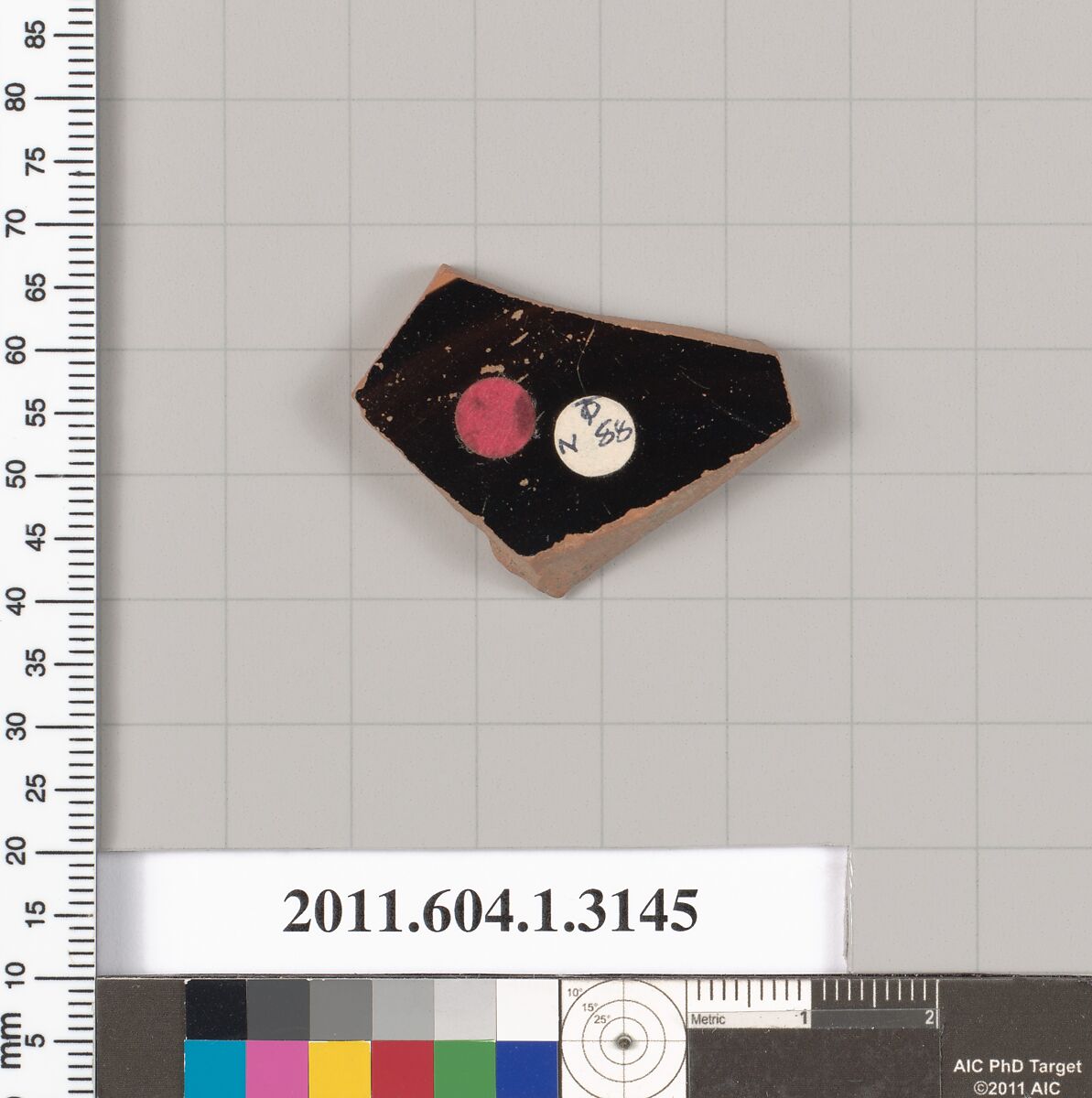 Terracotta fragment of a kylix (drinking cup), Terracotta, Greek, Attic