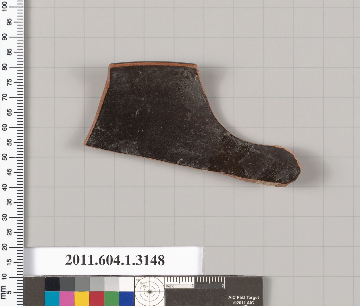Terracotta rim fragment of a kylix (drinking cup), Terracotta, Greek, Attic