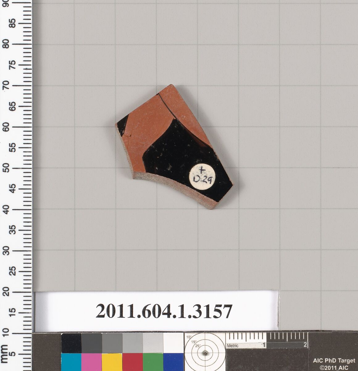 Terracotta fragment of a kylix (drinking cup), Terracotta, Greek, Attic