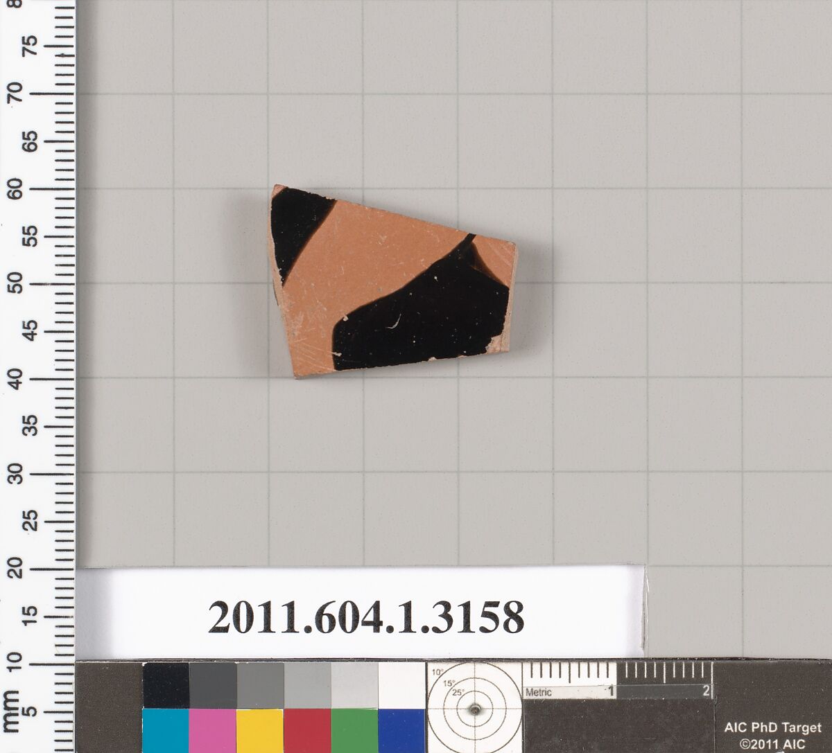 Terracotta fragment of a kylix (drinking cup), Terracotta, Greek, Attic