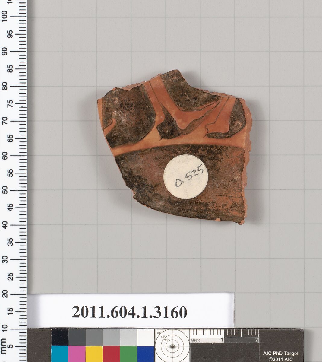 Terracotta fragment of a kylix (drinking cup), Terracotta, Greek, Attic