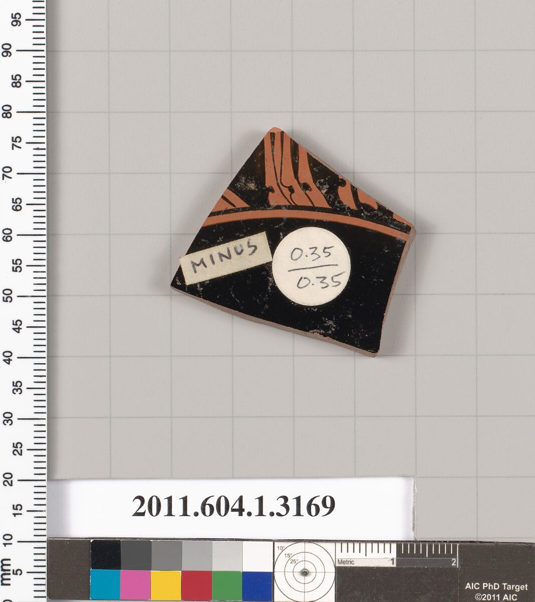 Terracotta fragment of a kylix (drinking cup), Terracotta, Greek, Attic