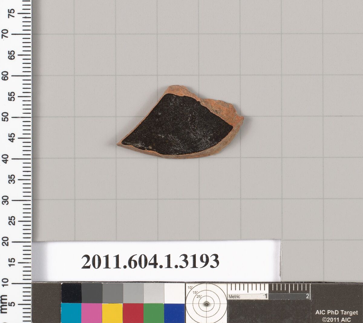 Terracotta fragment of a kylix (drinking cup), Terracotta, Greek, Attic