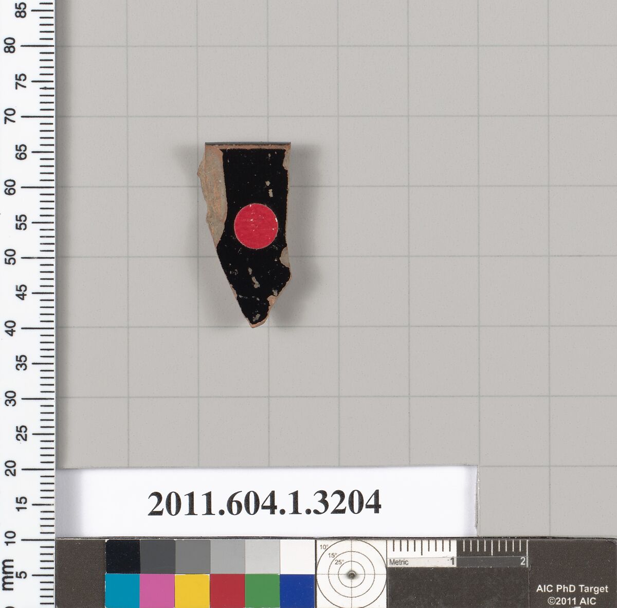Terracotta rim fragment of a kylix (drinking cup), Terracotta, Greek, Attic
