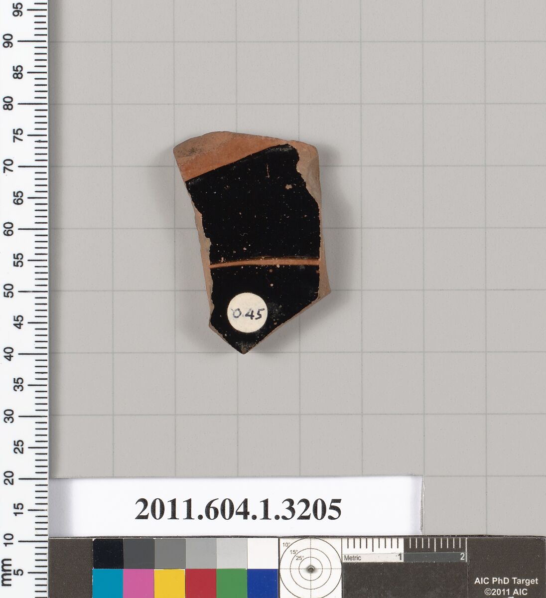 Terracotta fragment of a kylix (drinking cup), Terracotta, Greek, Attic