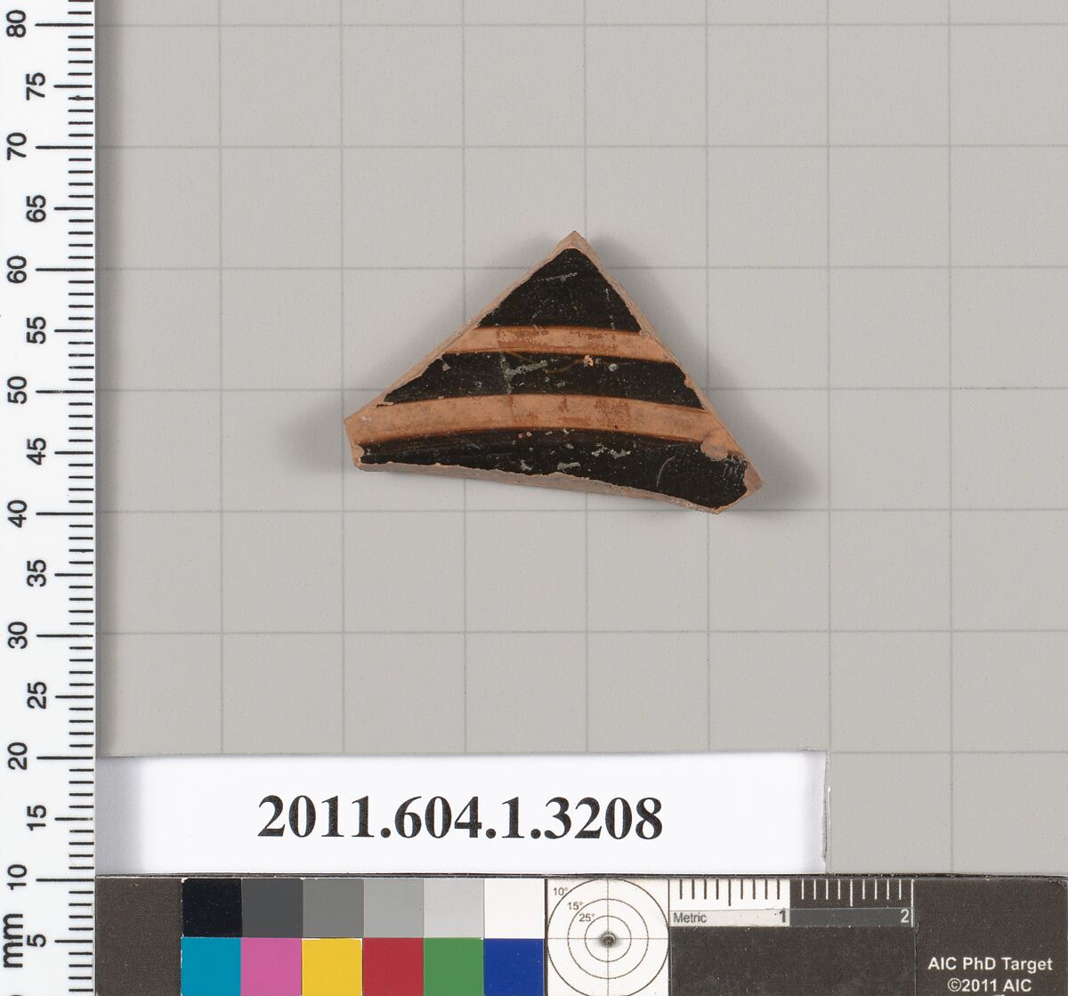 Terracotta fragment of a kylix (drinking cup), Terracotta, Greek, Attic