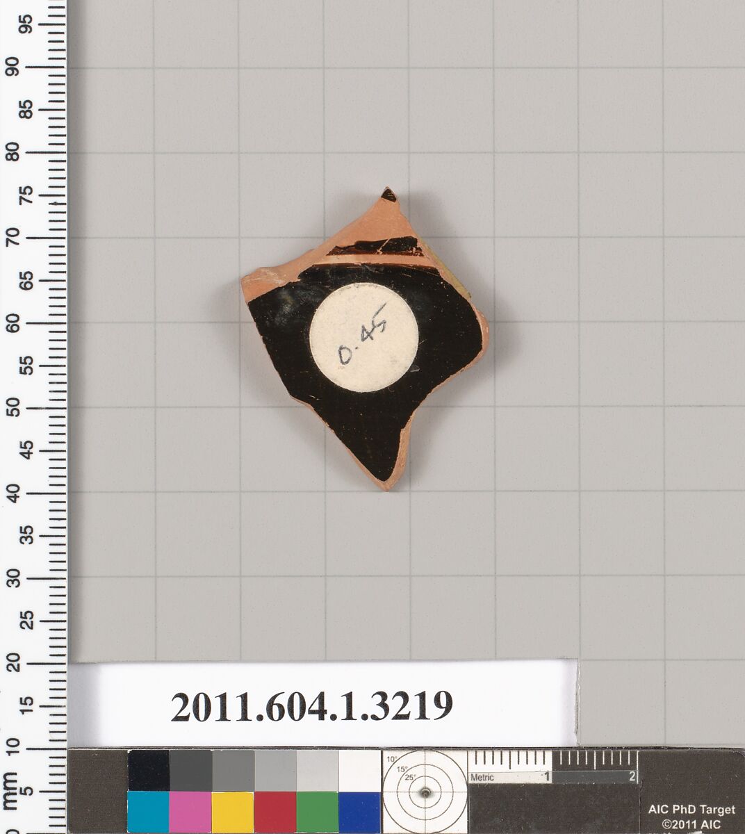 Terracotta fragment of a kylix (drinking cup), Terracotta, Greek, Attic