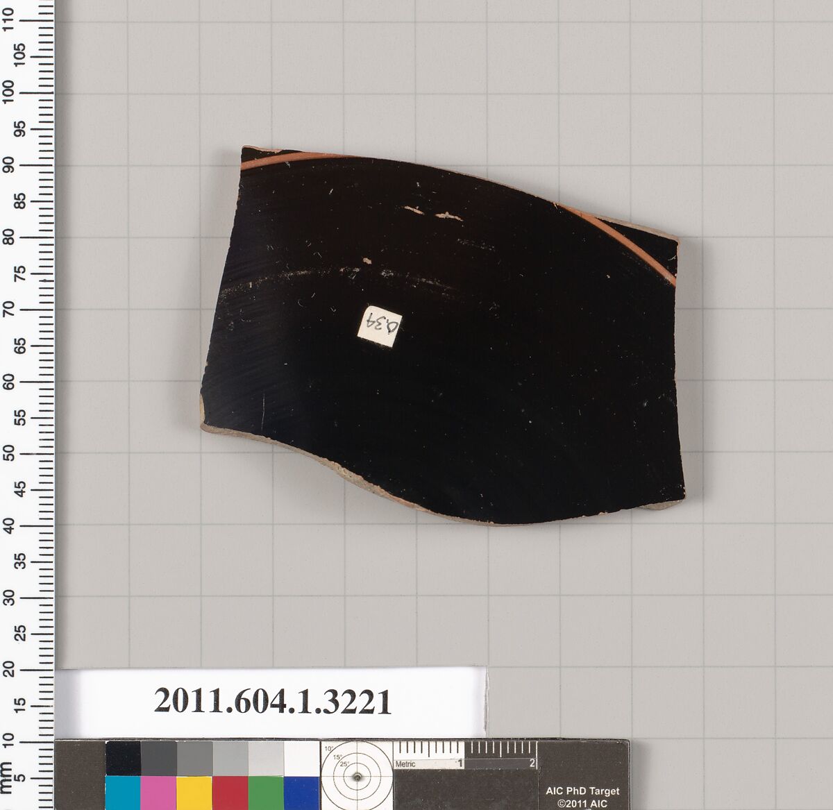 Terracotta fragment of a kylix (drinking cup), Terracotta, Greek, Attic