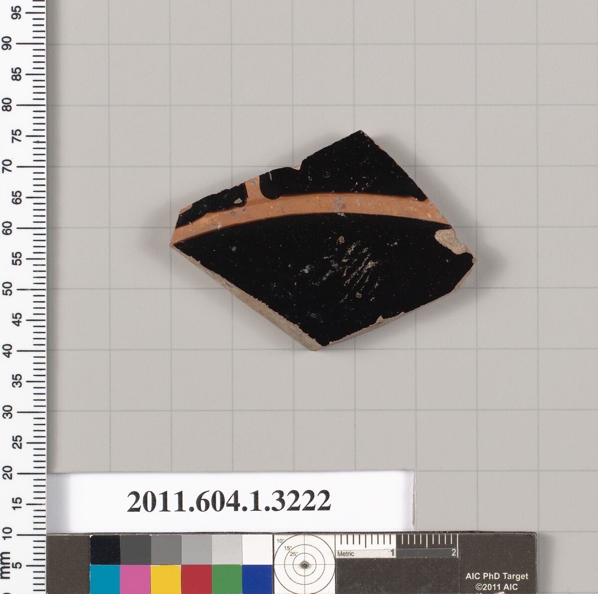Terracotta fragment of a kylix (drinking cup), Terracotta, Greek, Attic