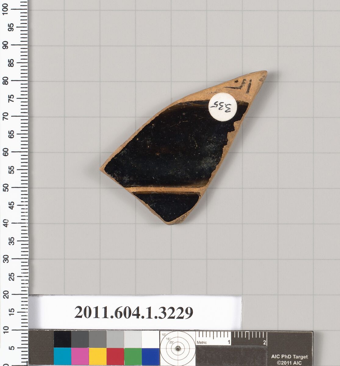 Terracotta fragment of a kylix (drinking cup), Terracotta, Greek, Attic
