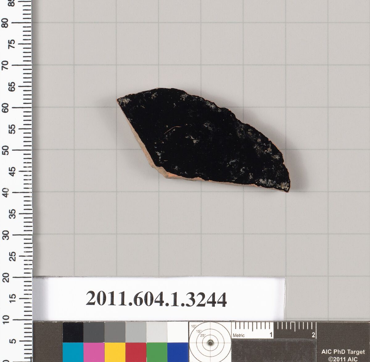 Terracotta fragment of a kylix (drinking cup), Terracotta, Greek, Attic