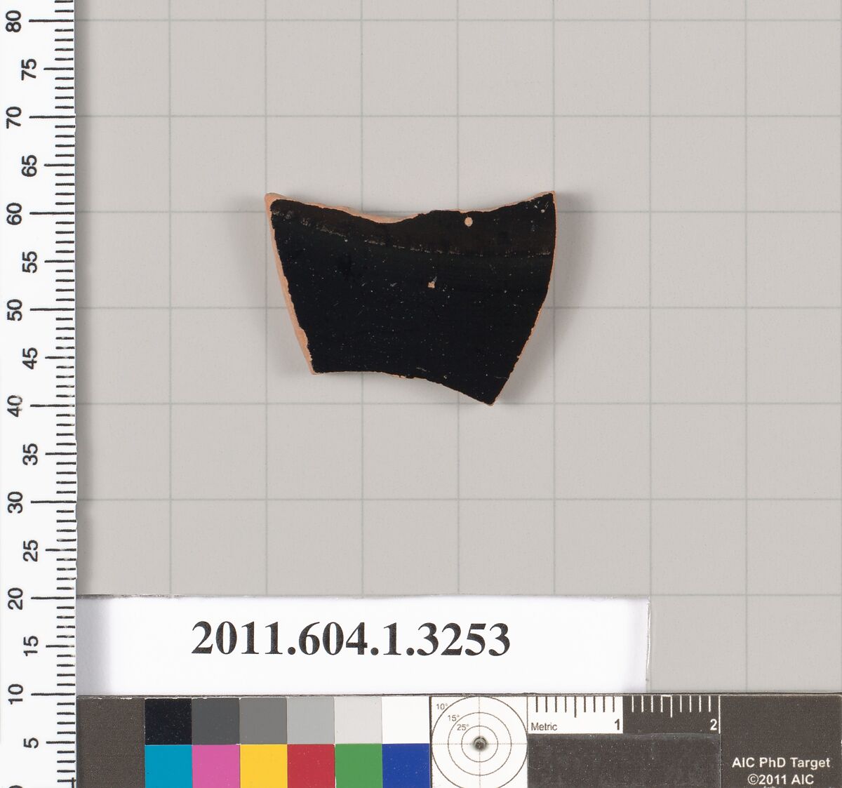 Terracotta fragment of a kylix (drinking cup), Terracotta, Greek, Attic