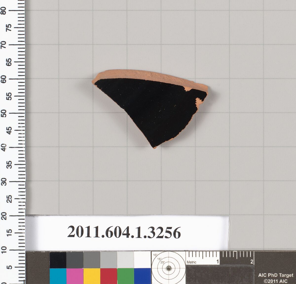 Terracotta fragment of a kylix (drinking cup), Terracotta, Greek, Attic