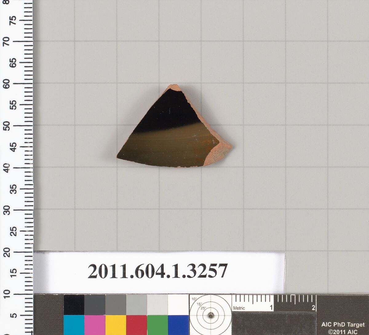 Terracotta fragment of a kylix (drinking cup), Terracotta, Greek, Attic