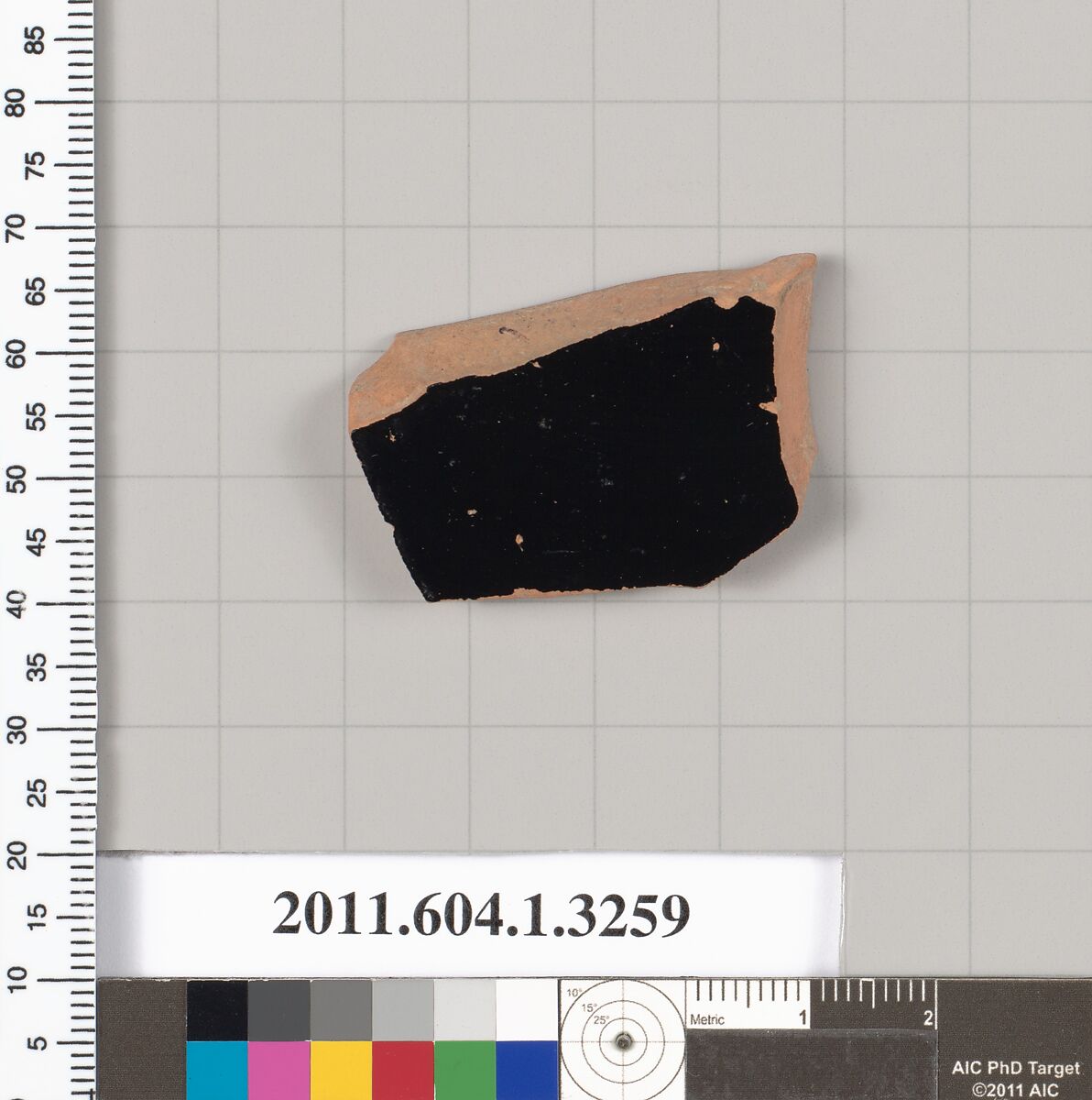 Terracotta fragment of a kylix (drinking cup), Terracotta, Greek, Attic
