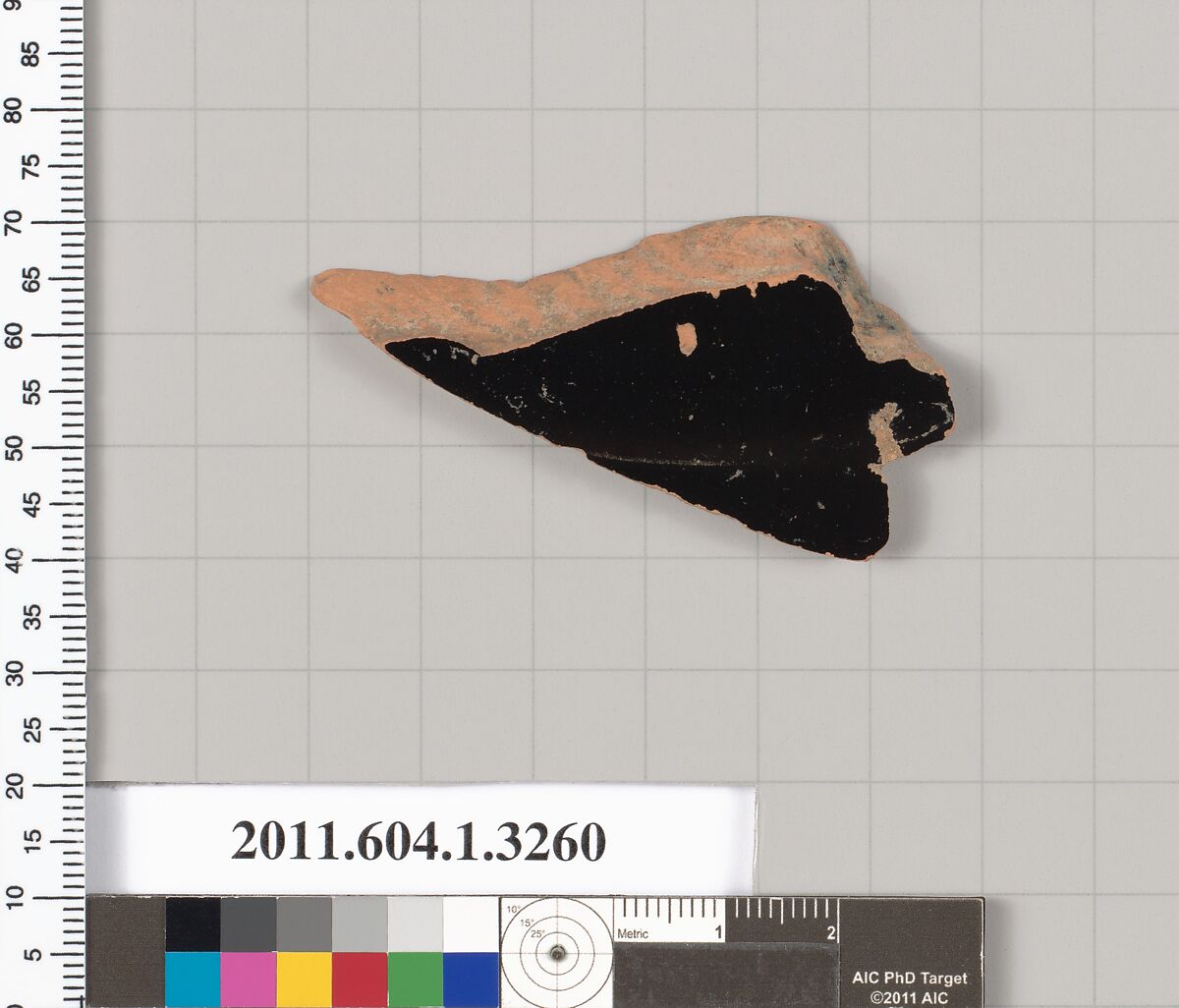 Terracotta fragment of a kylix (drinking cup), Terracotta, Greek, Attic