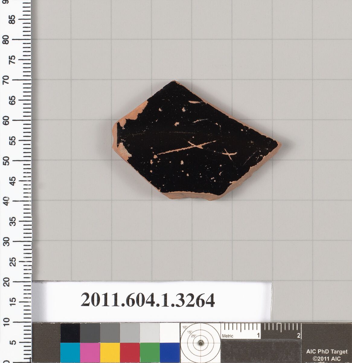 Terracotta fragment of a kylix (drinking cup), Terracotta, Greek, Attic