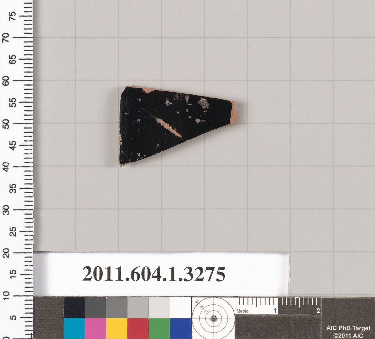 Terracotta fragment of a kylix (drinking cup), Terracotta, Greek, Attic