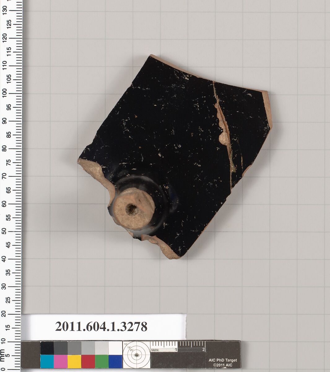 Terracotta fragment of a kylix (drinking cup), Terracotta, Greek, Attic