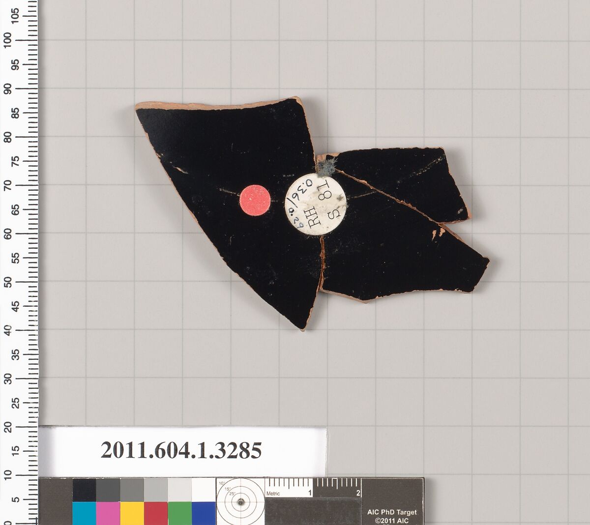 Terracotta fragment of a kylix (drinking cup), Terracotta, Greek, Attic