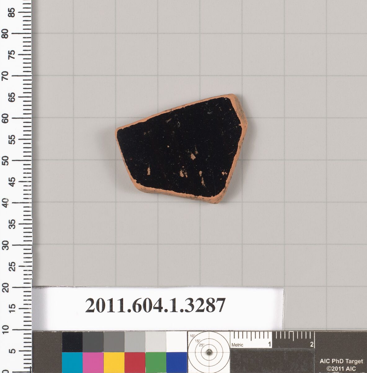 Terracotta fragment of a kylix (drinking cup), Terracotta, Greek, Attic
