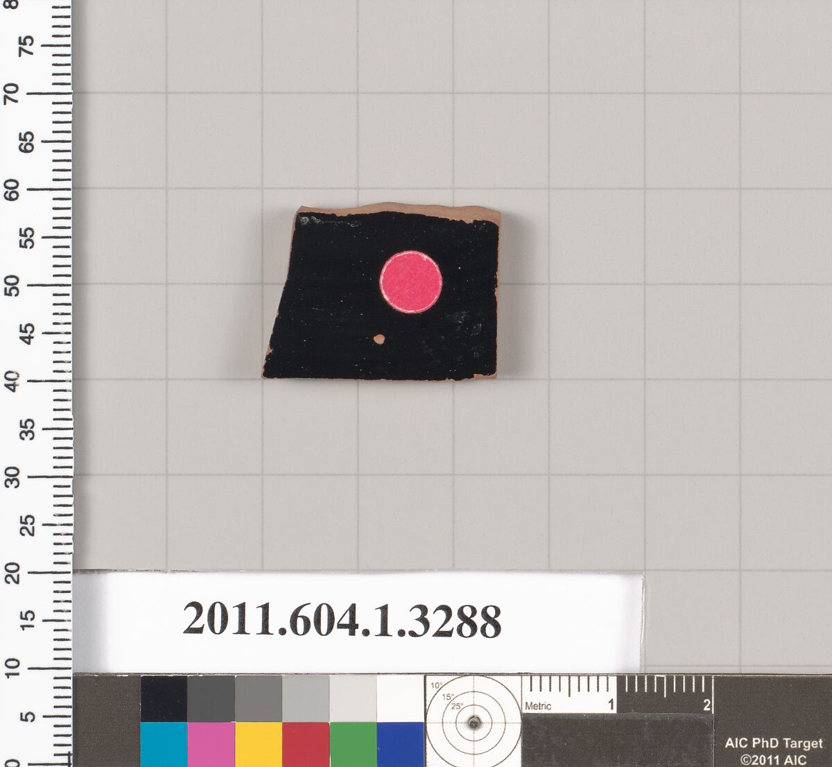 Terracotta fragment of a kylix (drinking cup), Terracotta, Greek, Attic