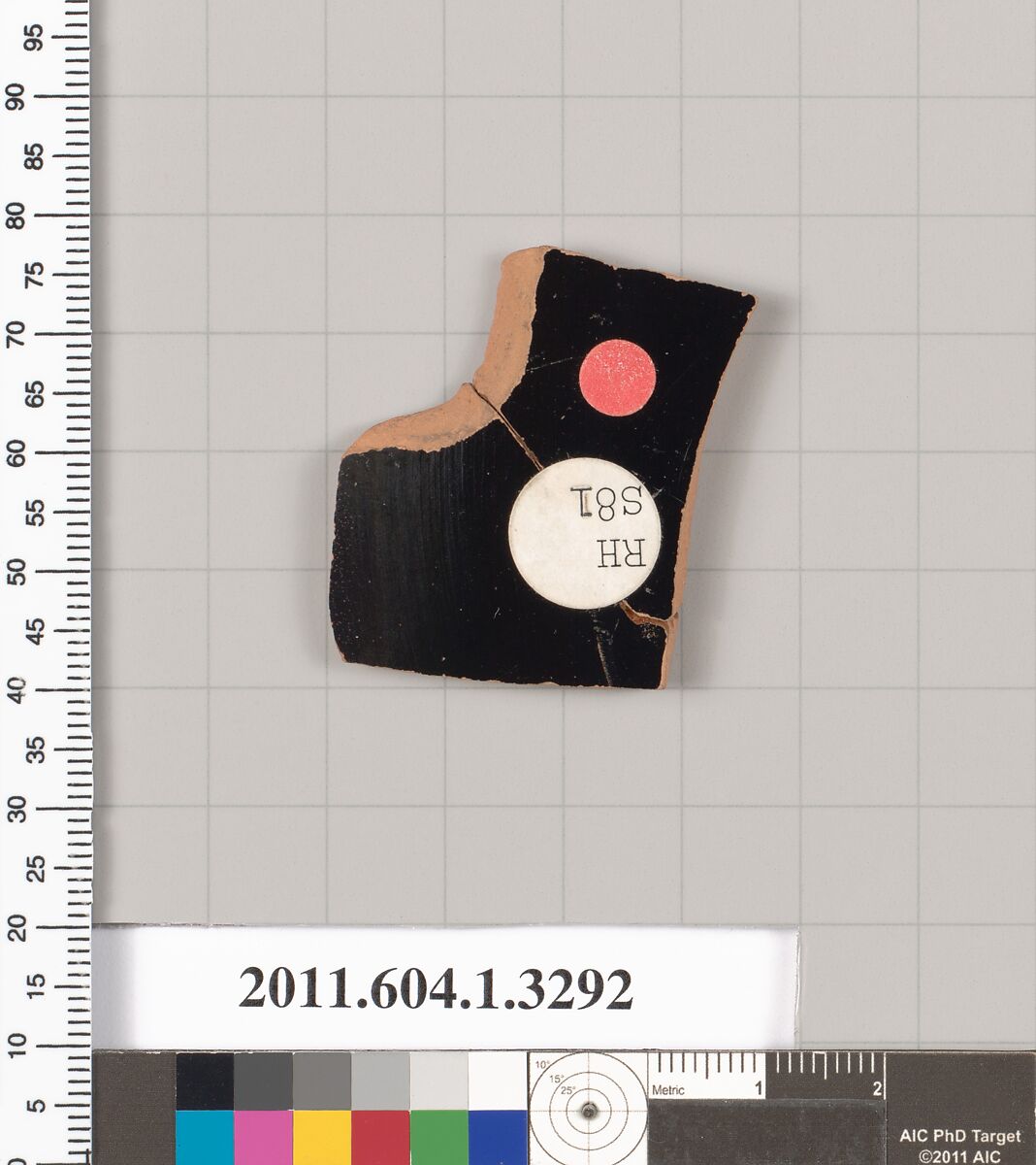 Terracotta fragment of a kylix (drinking cup), Terracotta, Greek, Attic