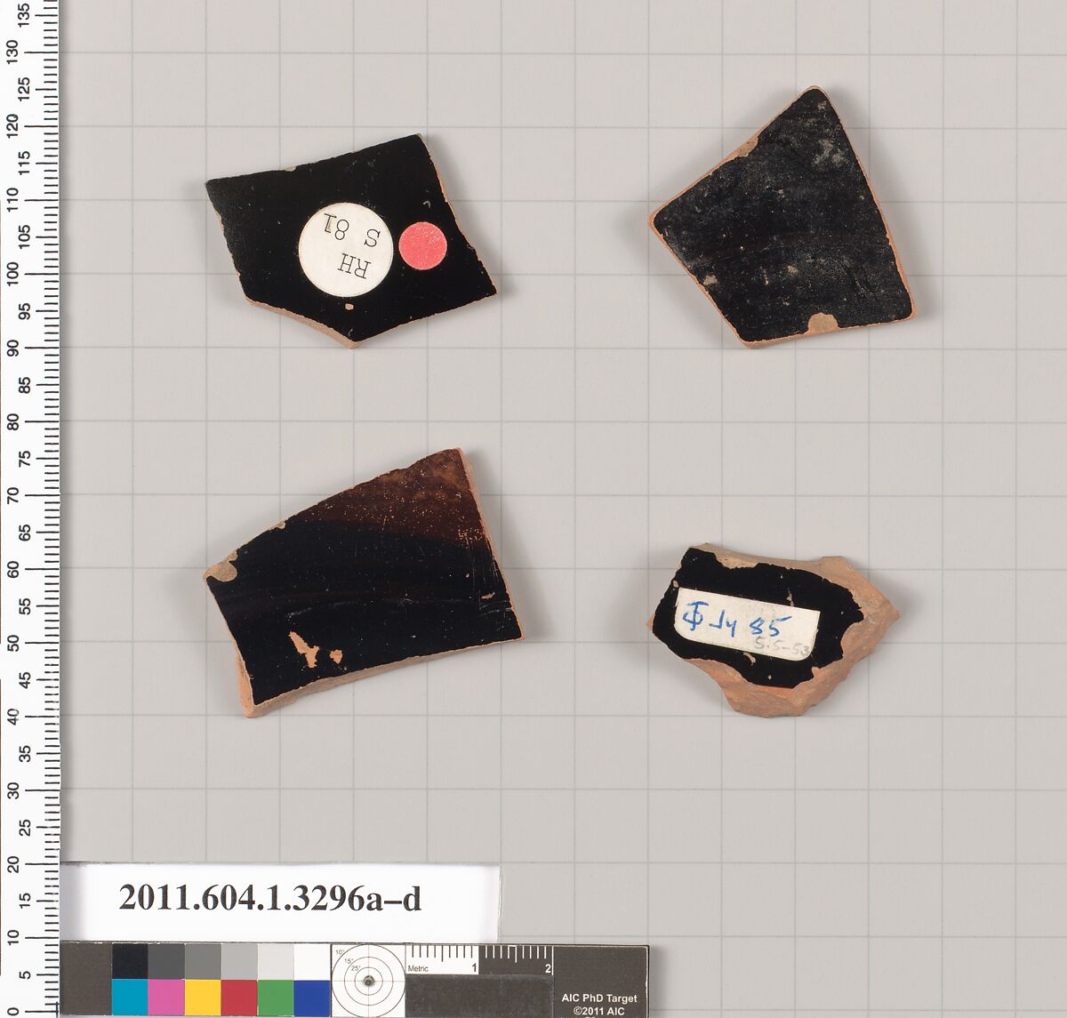Terracotta fragments of kylikes (drinking cups), Terracotta, Greek, Attic