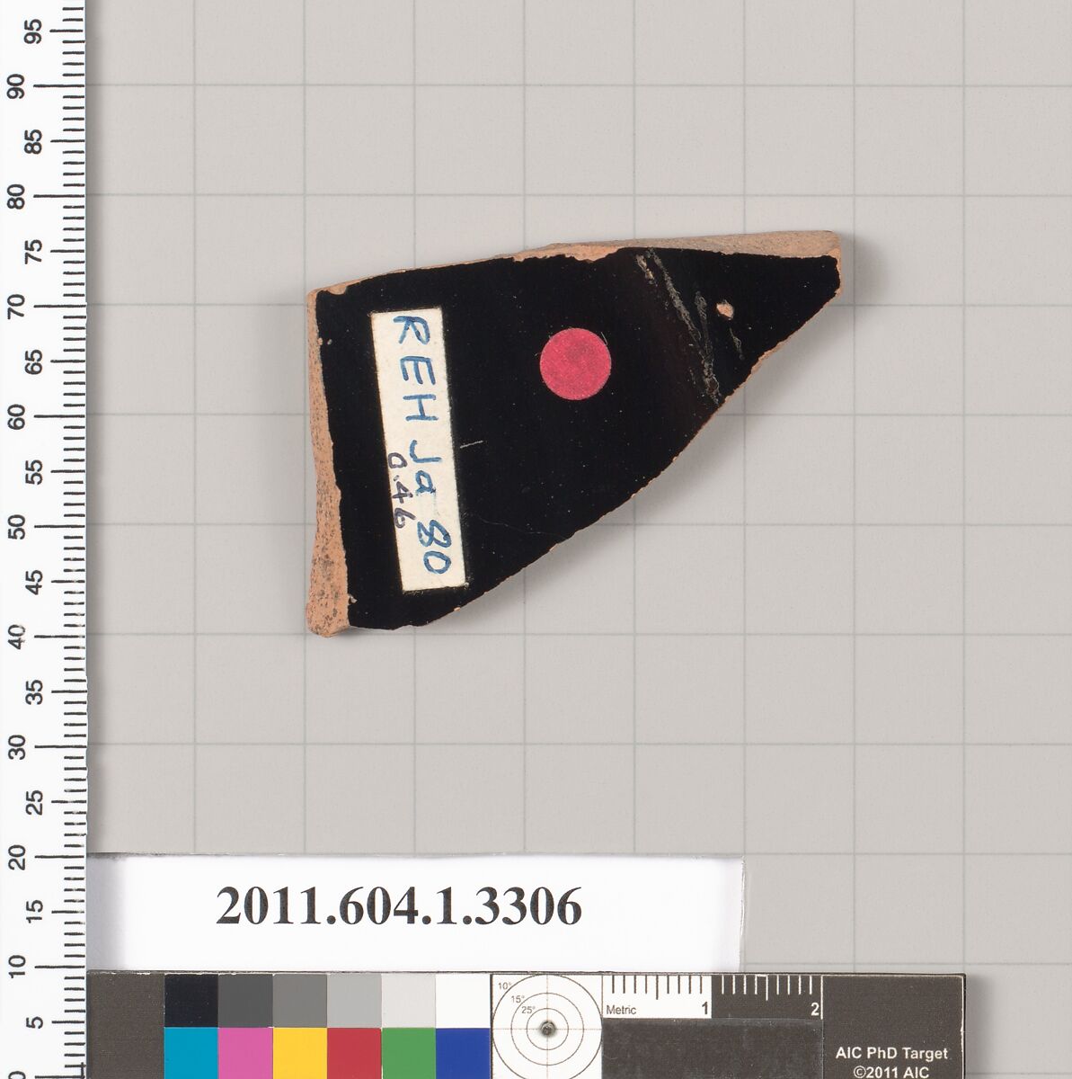 Terracotta fragment of a kylix (drinking cup), Terracotta, Greek, Attic