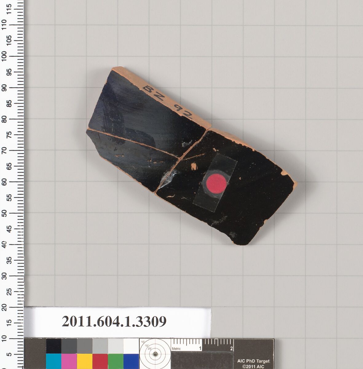 Terracotta fragment of a kylix (drinking cup), Terracotta, Greek, Attic