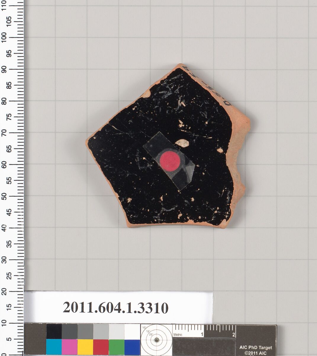Terracotta fragment of a kylix (drinking cup), Terracotta, Greek, Attic