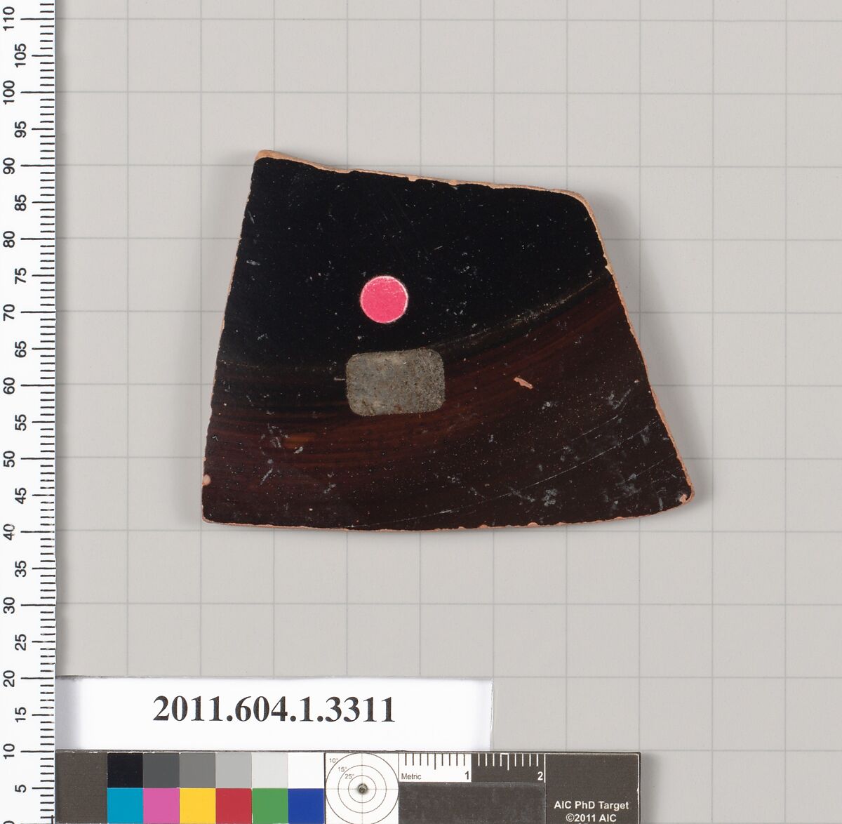 Terracotta fragment of a kylix (drinking cup), Terracotta, Greek, Attic