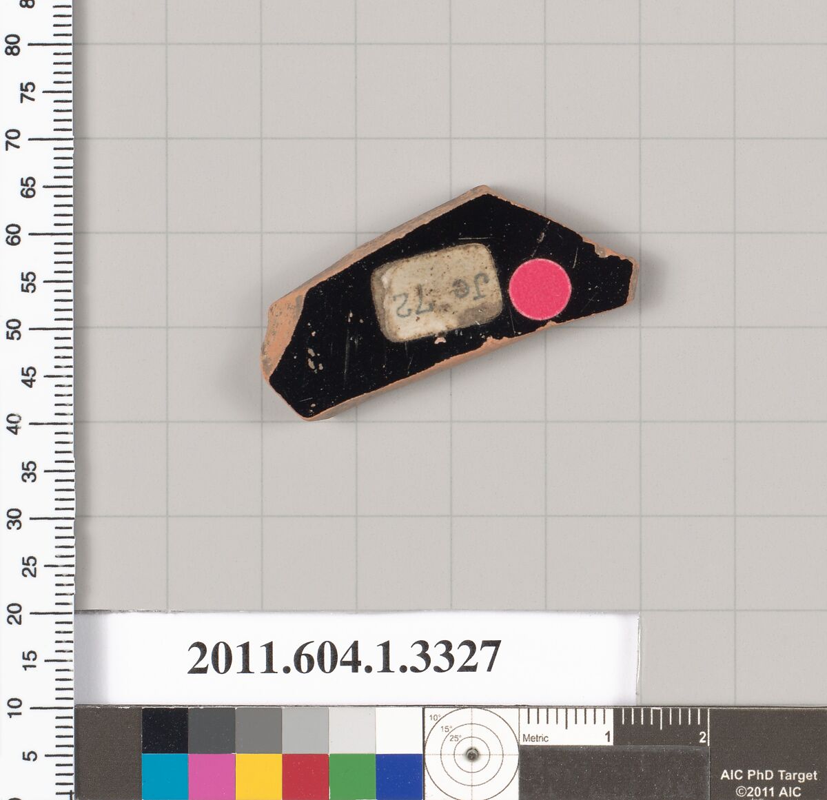 Terracotta fragment of a kylix (drinking cup), Terracotta, Greek, Attic