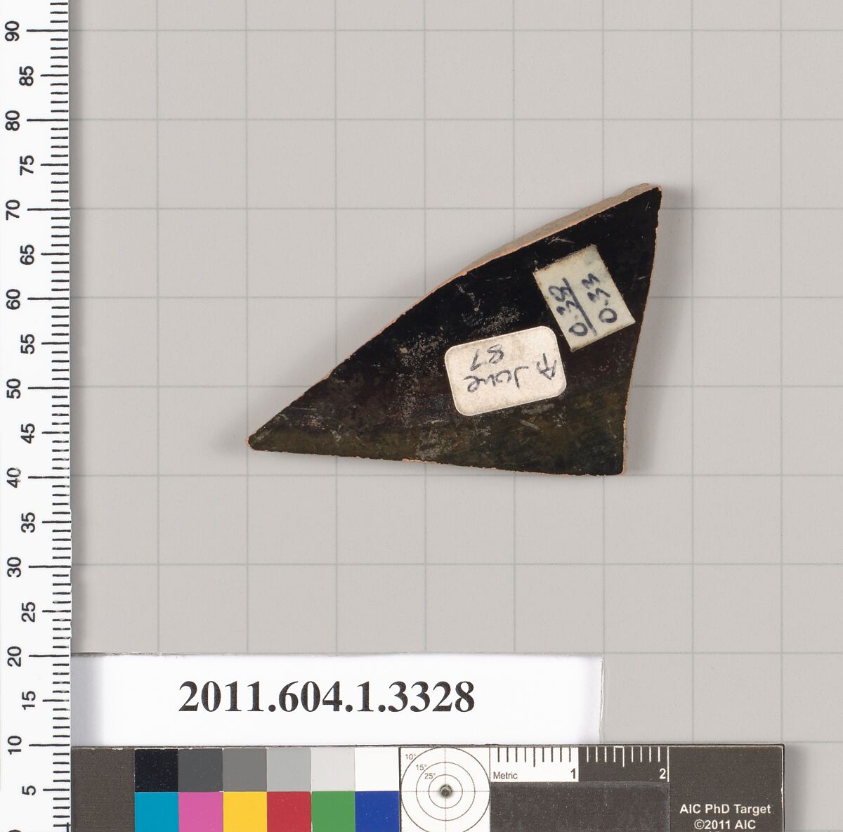 Terracotta fragment of a kylix (drinking cup), Terracotta, Greek, Attic