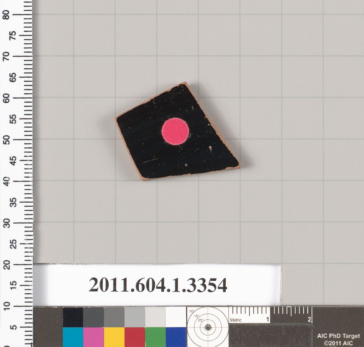 Terracotta fragment of a kylix (drinking cup), Terracotta, Greek, Attic