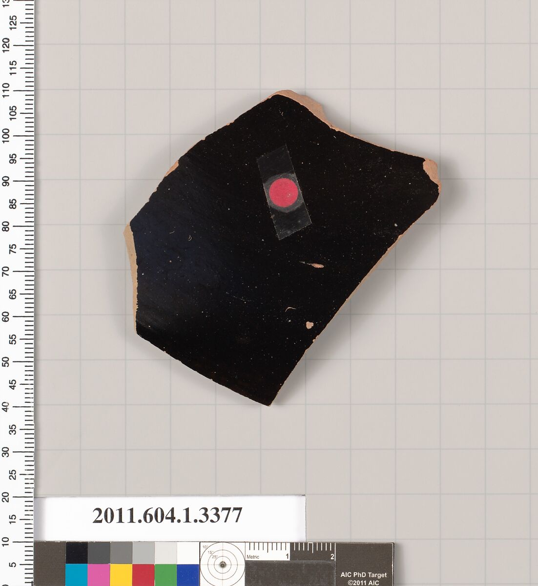 Terracotta fragment of a kylix (drinking cup), Terracotta, Greek, Attic