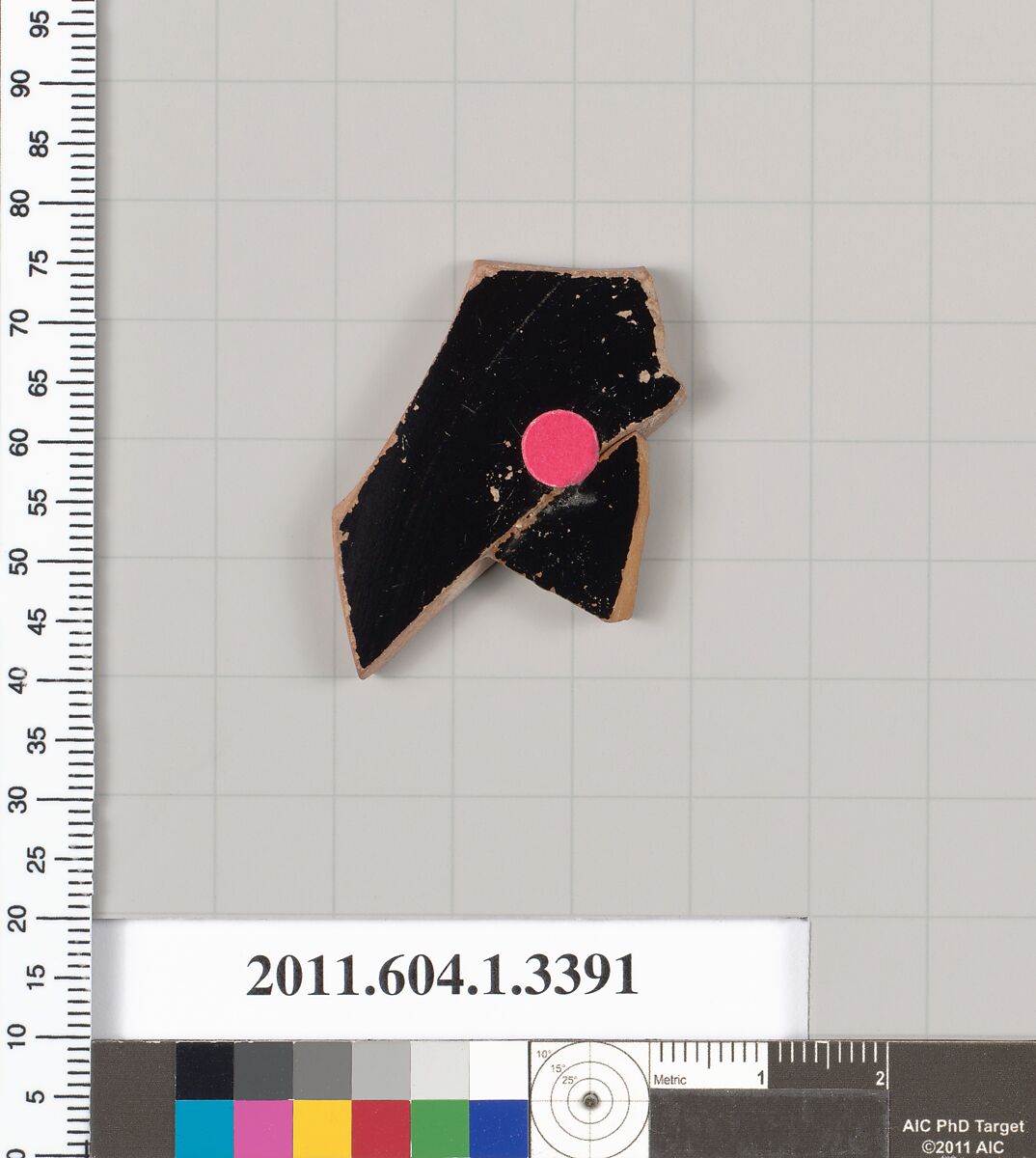Terracotta fragment of a kylix (drinking cup), Terracotta, Greek, Attic