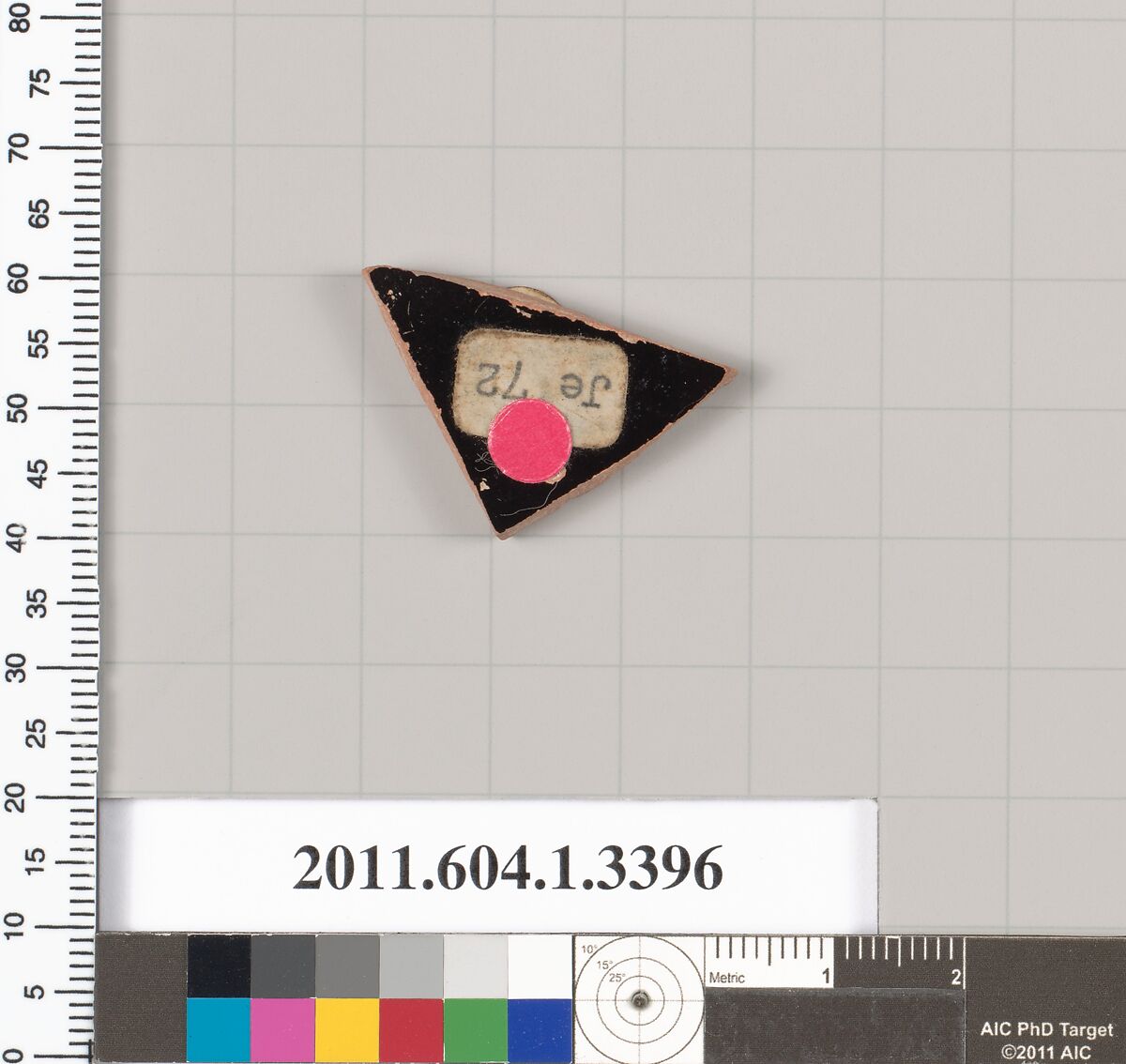 Terracotta fragment of a kylix (drinking cup), Terracotta, Greek, Attic