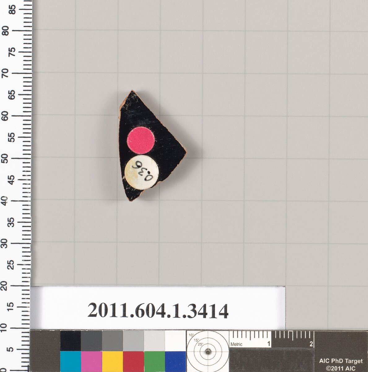 Terracotta fragment of a kylix (drinking cup), Terracotta, Greek, Attic