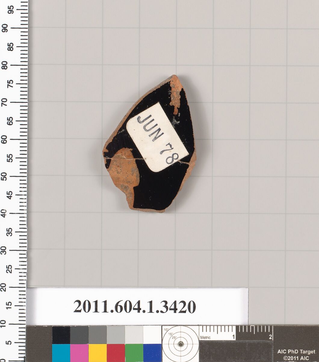 Terracotta fragment of a kylix (drinking cup), Terracotta, Greek, Attic