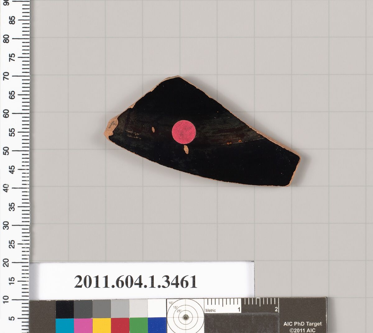 Terracotta fragment of a kylix (drinking cup), Terracotta, Greek, Attic