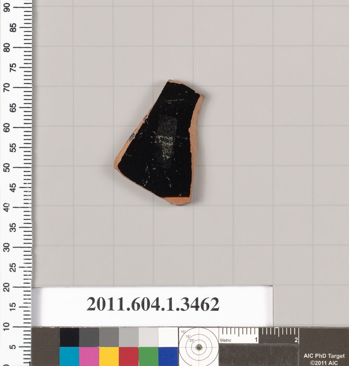 Terracotta fragment of a kylix (drinking cup), Terracotta, Greek, Attic