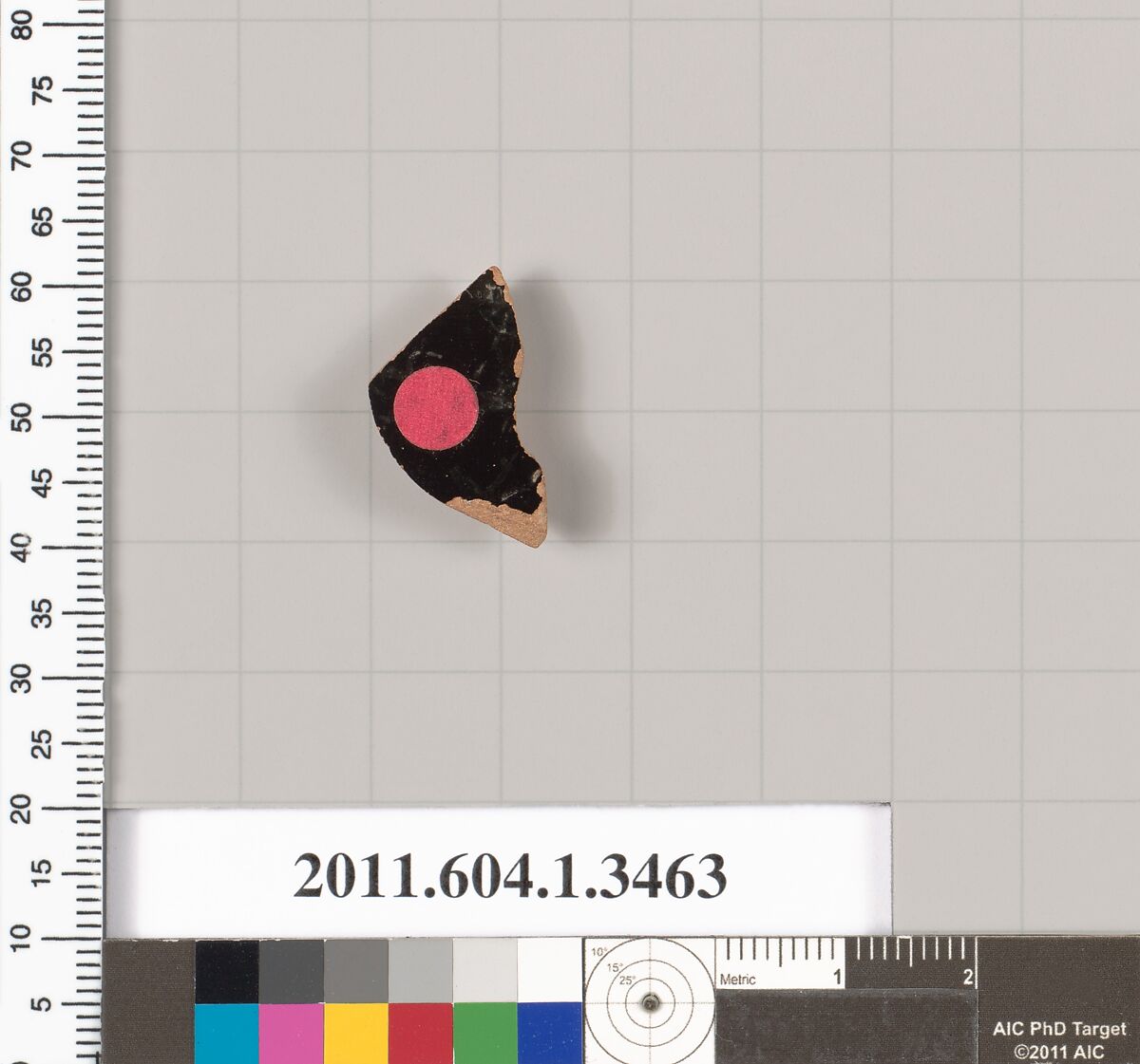 Terracotta fragment of a kylix (drinking cup), Terracotta, Greek, Attic