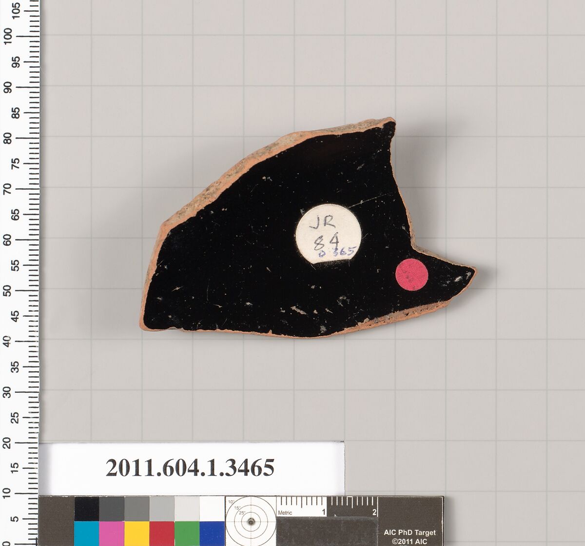 Terracotta fragment of a kylix (drinking cup), Terracotta, Greek, Attic
