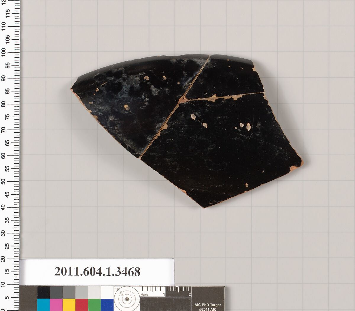 Terracotta fragment of a kylix (drinking cup), Terracotta, Greek, Attic